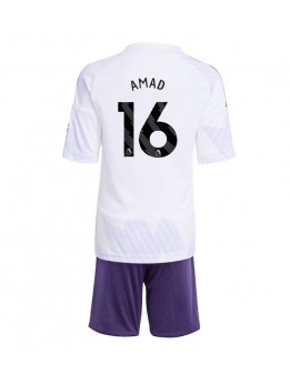 Billige Manchester United Amad Diallo #16 Bortedraktsett Barn 2025-26 Kortermet (+ Korte bukser)